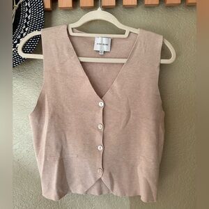 Pink Rose Soft Pink Knit Vest Top